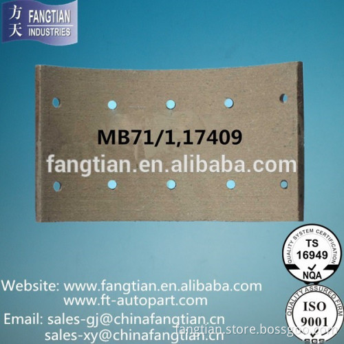 Semi-metallic Truck Brake Lining 17409